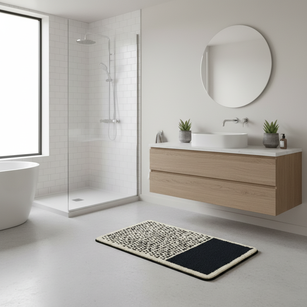 AbstractStep | Rutschfeste Badematte im Skandinavischen Stil