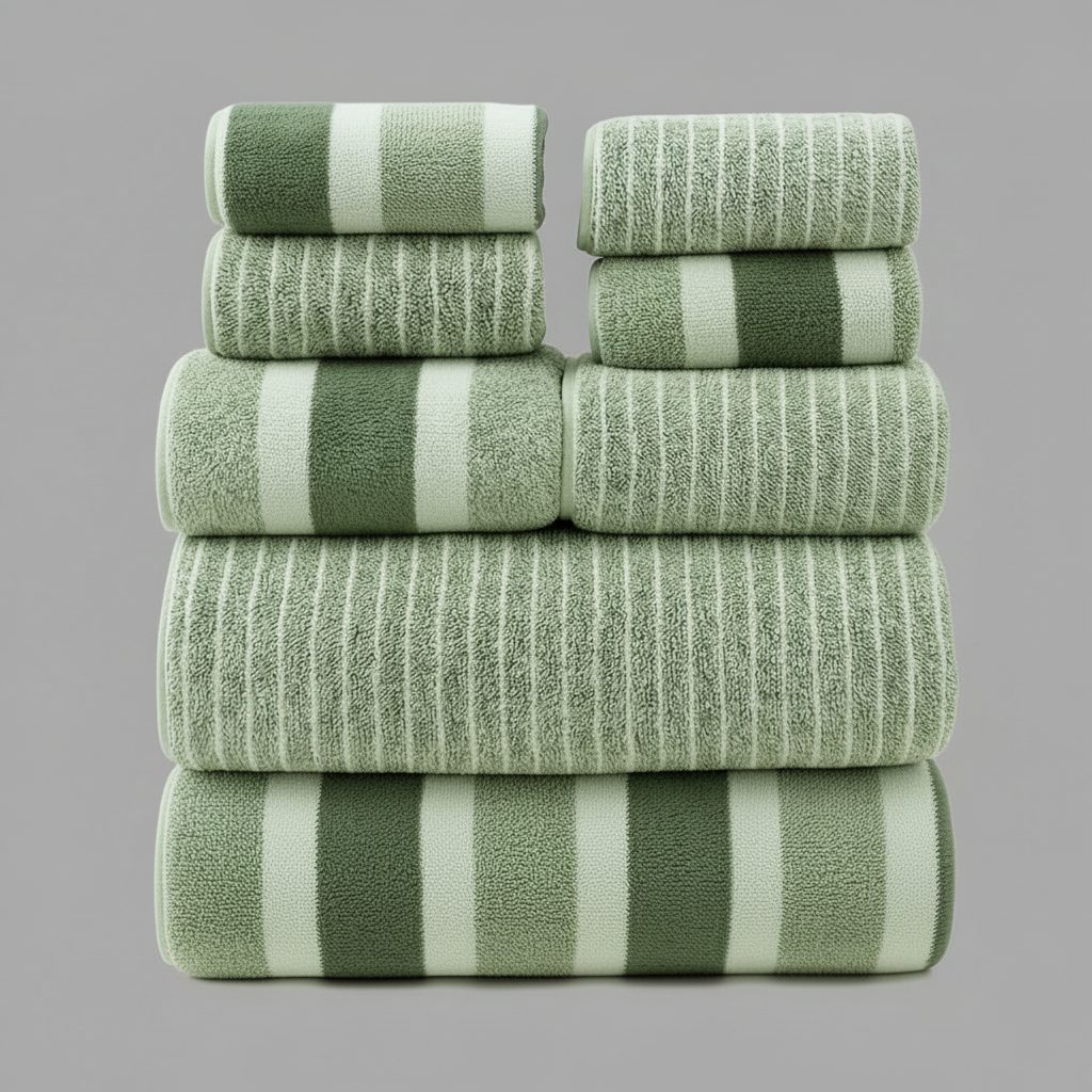 Luxus Badetuch-Set | 8-teiliges Korallenvlies Handtücher