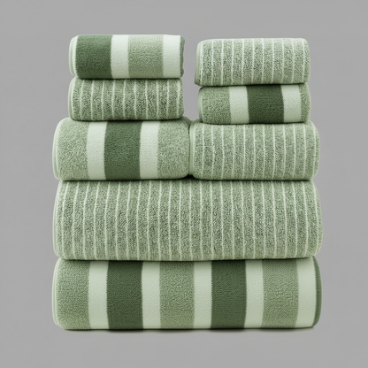 Luxus Badetuch-Set | 8-teiliges Korallenvlies Handtücher