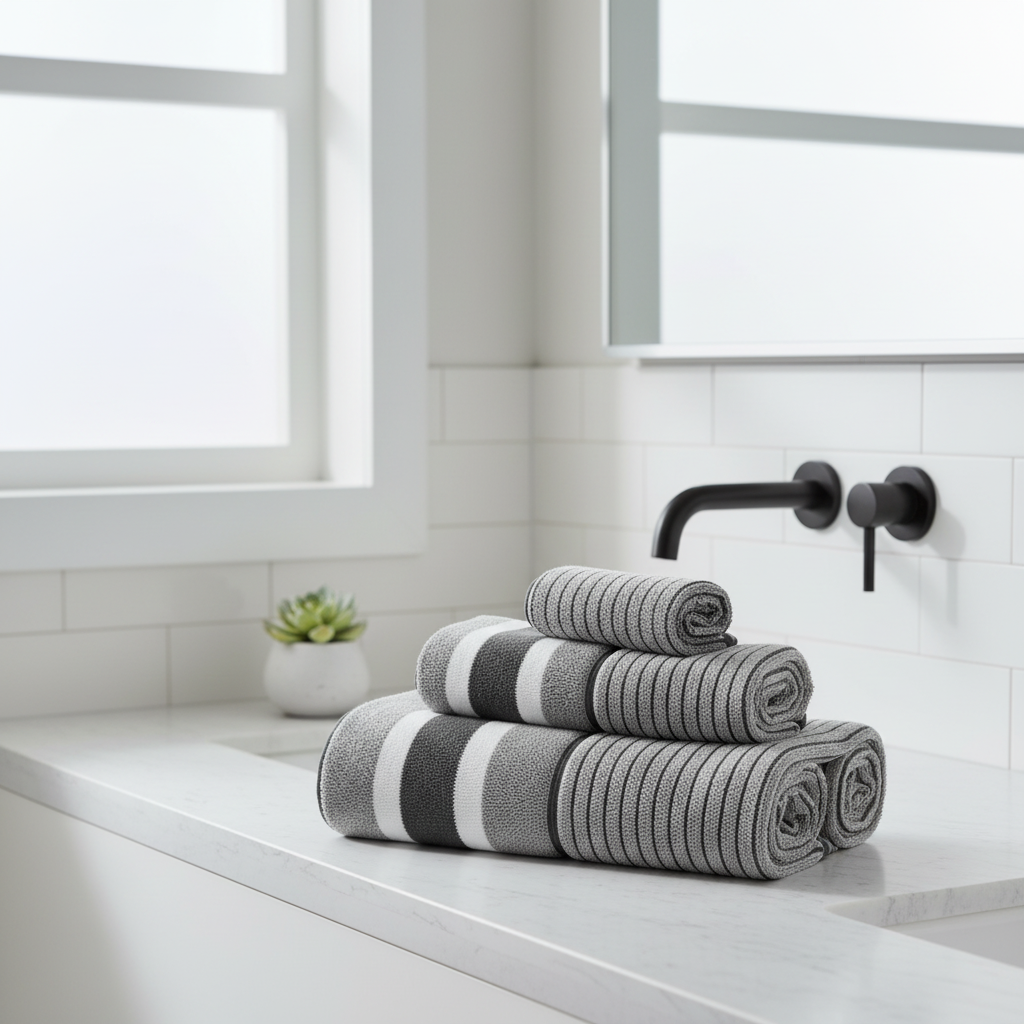 Luxus Badetuch-Set | 8-teiliges Korallenvlies Handtücher