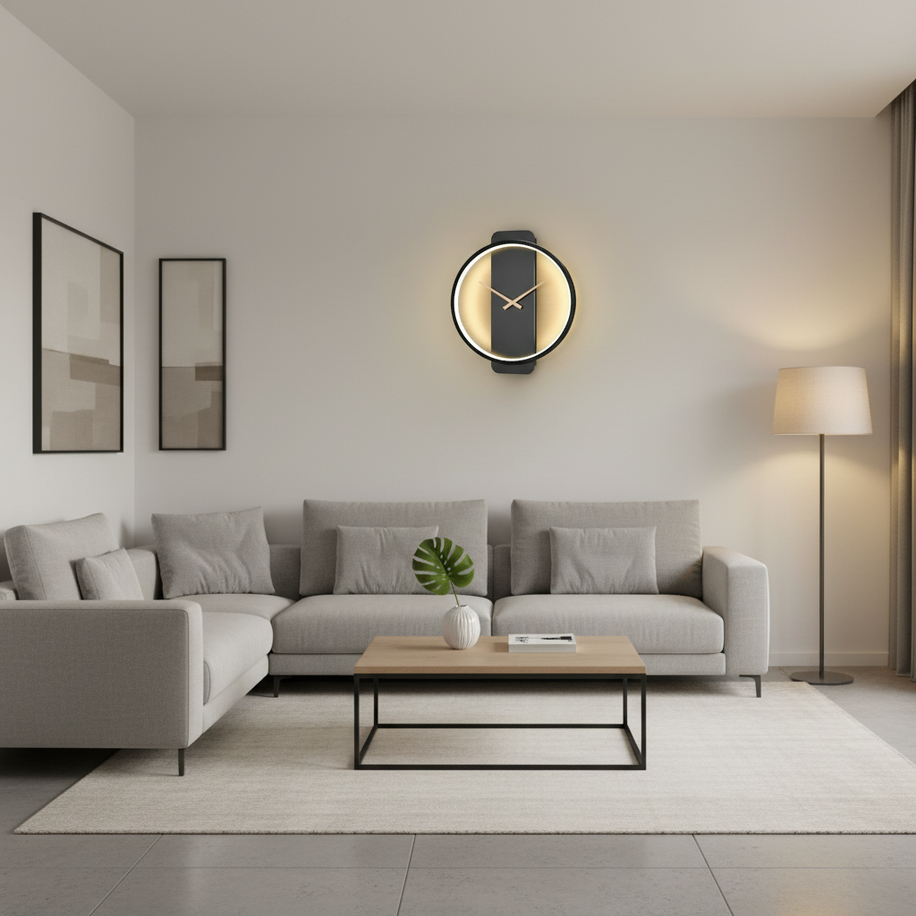 AuraTime | Moderne Wanduhr mit LED-Beleuchtung
