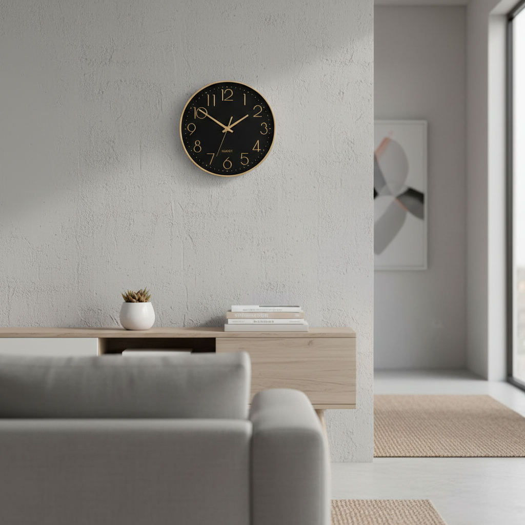 BlushTime | Moderne Wanduhr Roségold 30 cm
