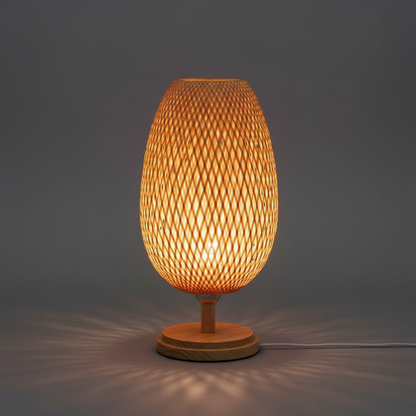 BambooLight | Vintage Tischlampe aus Bambus für Wohnzimmer