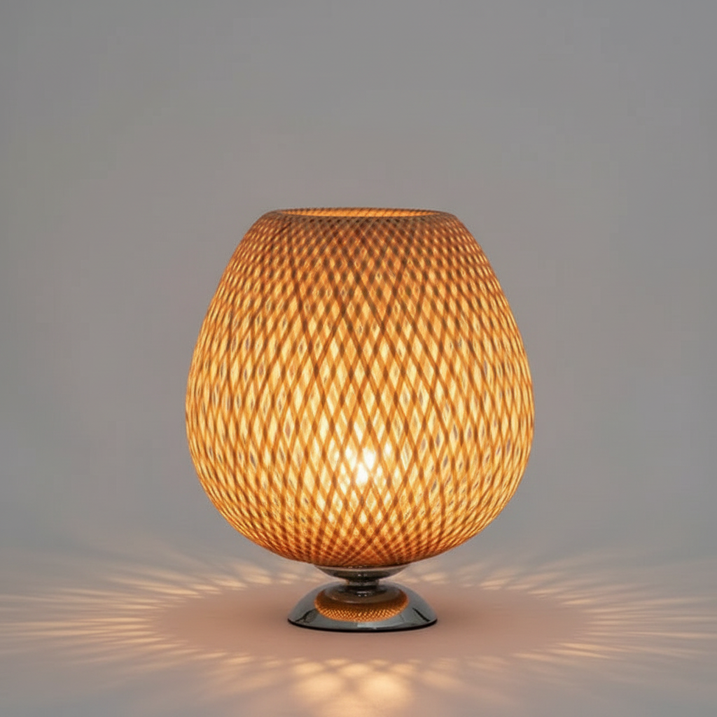 BambooLight | Vintage Tischlampe aus Bambus für Wohnzimmer
