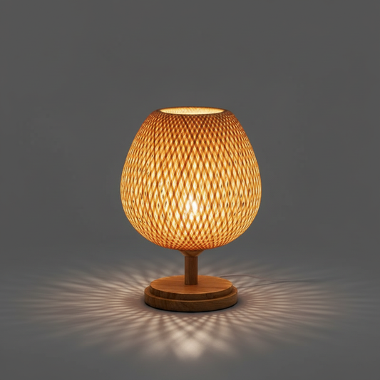 BambooLight | Vintage Tischlampe aus Bambus für Wohnzimmer